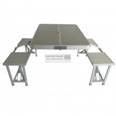 Tavolo pieghevole Con 4 sgabelli alluminio