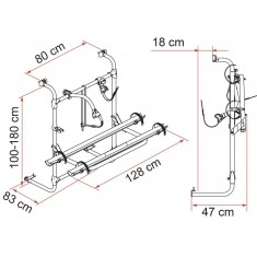 Carry Bike Caravan Universal - Parete posteriore