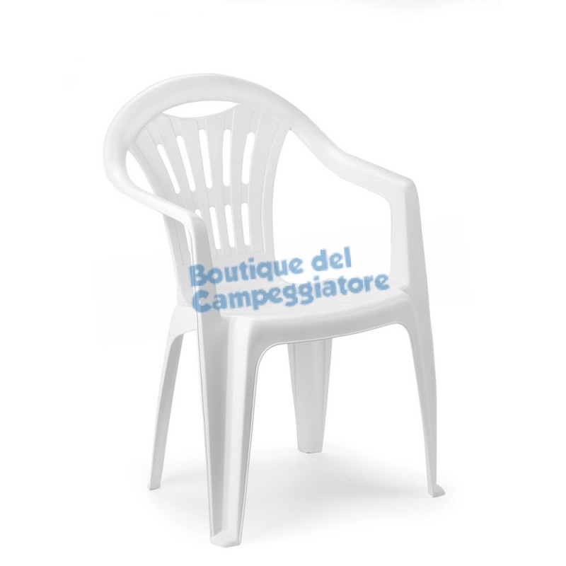 Sedia monoblocco impilabile schienale basso