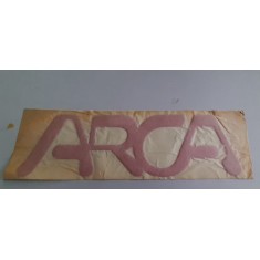 Logo originale Arca Cromato a rilievo Rossa - 44x13,5