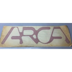 Logo originale Arca Cromato a rilievo Rossa - 59x17