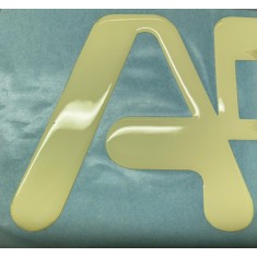 Logo originale Arca Cromato a rilievo Crema - 44X13,5