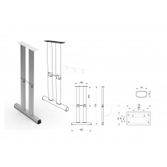 Gamba tavolo doppia pieghevole Star 2