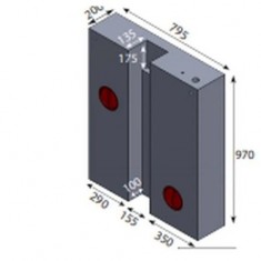 Serbatoio Sagomato Acqua 142 litri per Ducato X250.