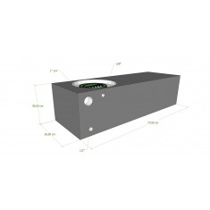 SERBATOIO 40 LT NERO 77x27x20 cm TAPPO MASCHIO VERDE