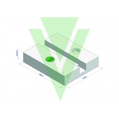 SERBATOIO 140 LT 96x79x19,5 cm SAGOMATO SOTTO PIANALE PER DUCATO X250-X290 – DOPPIO TAPPO MASCHIO VERDE