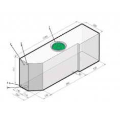 SERBATOIO 100 LT NERO 103x40x28 cm PER DUCATO X250-X290 – TAPPO FEMMINA VERDE