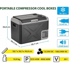 FRIGORIFERO PORTATILE A COMPRESSORE POLARYS FREEZE 30L (ANNO 2026)