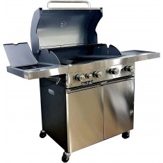 Ke Grill Barbecue Fire Dok Special Inox a Gas 3 Bruciatori + Fornello laterale