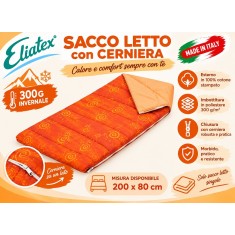 Sacco letto trapunta 200x80 con cerniere senza lenzuola